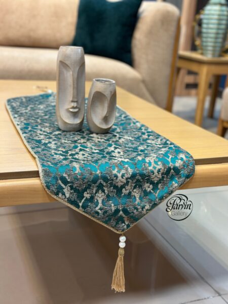 ست رانر گلابتون سبز طرحدار