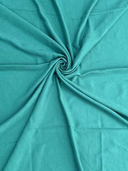 پرده آماده کتان فیروزه ای