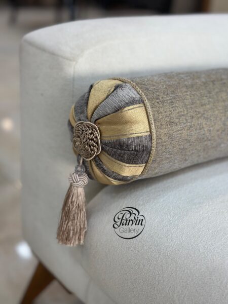 کوسن استوانه ای گلابتون طلایی