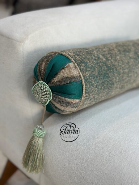 کوسن استوانه ای گلابتون سبز