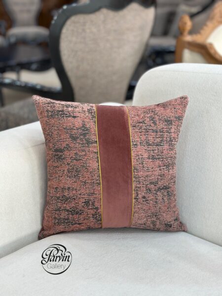 کوسن مربعی ترکیبی مخمل پتینه و ساده