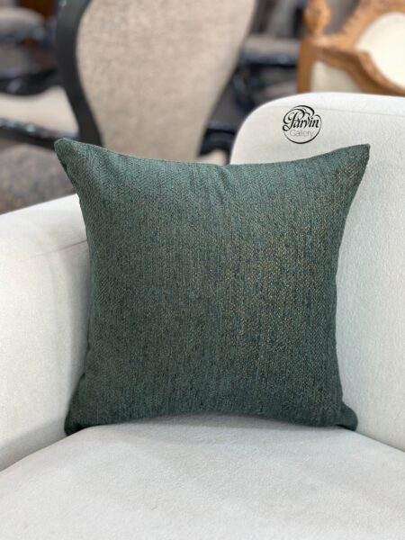 کوسن مربعی مخمل پتینه سبز