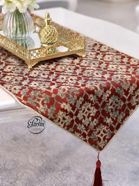 رانرگلابتون رنگ زرشکی طرح گل دار